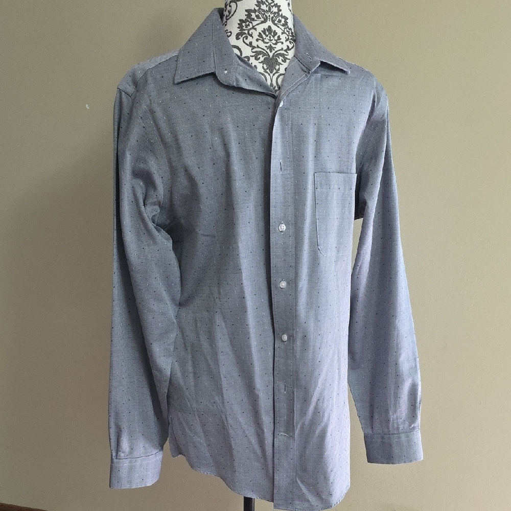 Kirkland Signature Gray Button-Up Dress Shirt